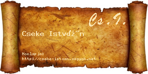 Cseke István névjegykártya