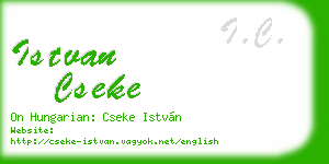istvan cseke business card