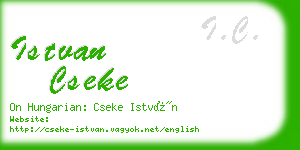 istvan cseke business card